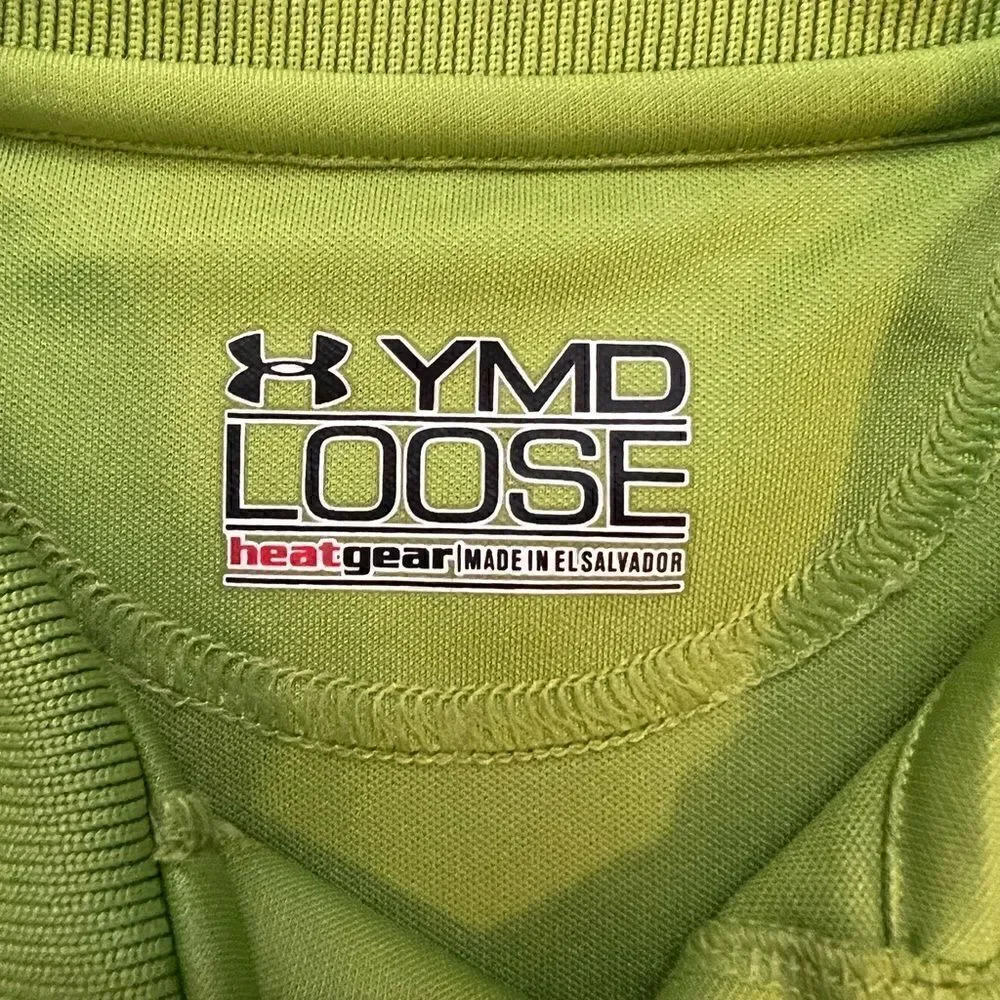 Under Armour Youth Medium Avocado Green Polo Shirt